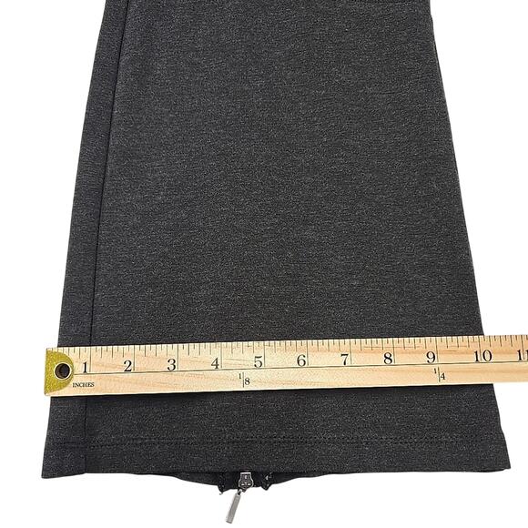 Anthropologie Maeve Womens The Sabine Pull-On Flare Pant Sz L Zippered Leg Grey - Picture 8 of 15